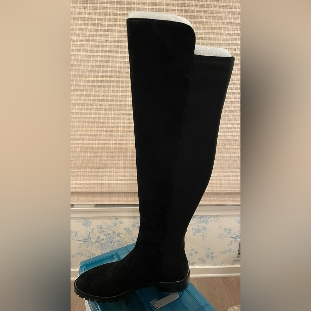 Stuart Weitzman 50/50 City Boots- Black Suede Size 9- Excellent condition